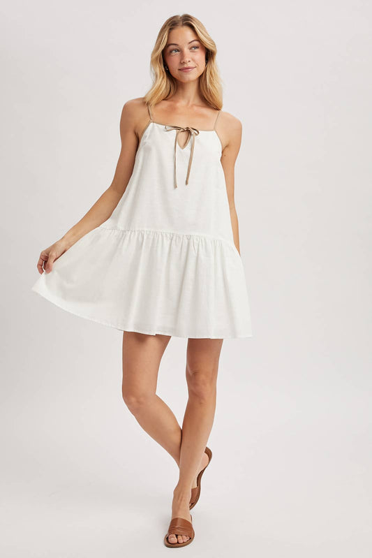 Wishlist Apparel - CONTRAST CAMI MINI DRESS - Off White