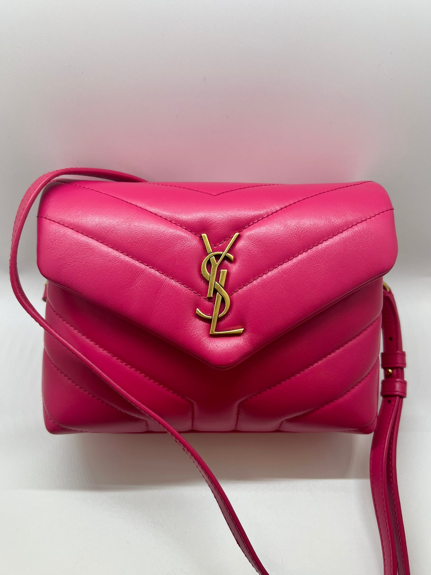 Saint Laurent YSL Toy Loulou Matelassé Bag - Pink