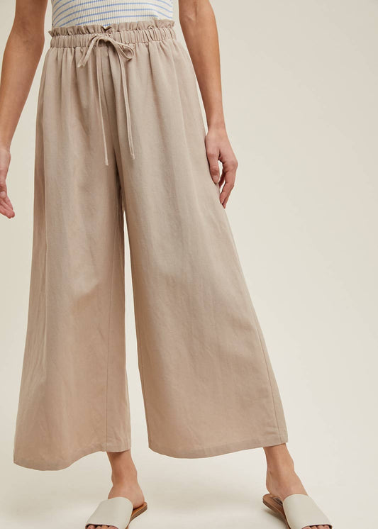 Wishlist Apparel Josie Wide Leg Pants - Taupe