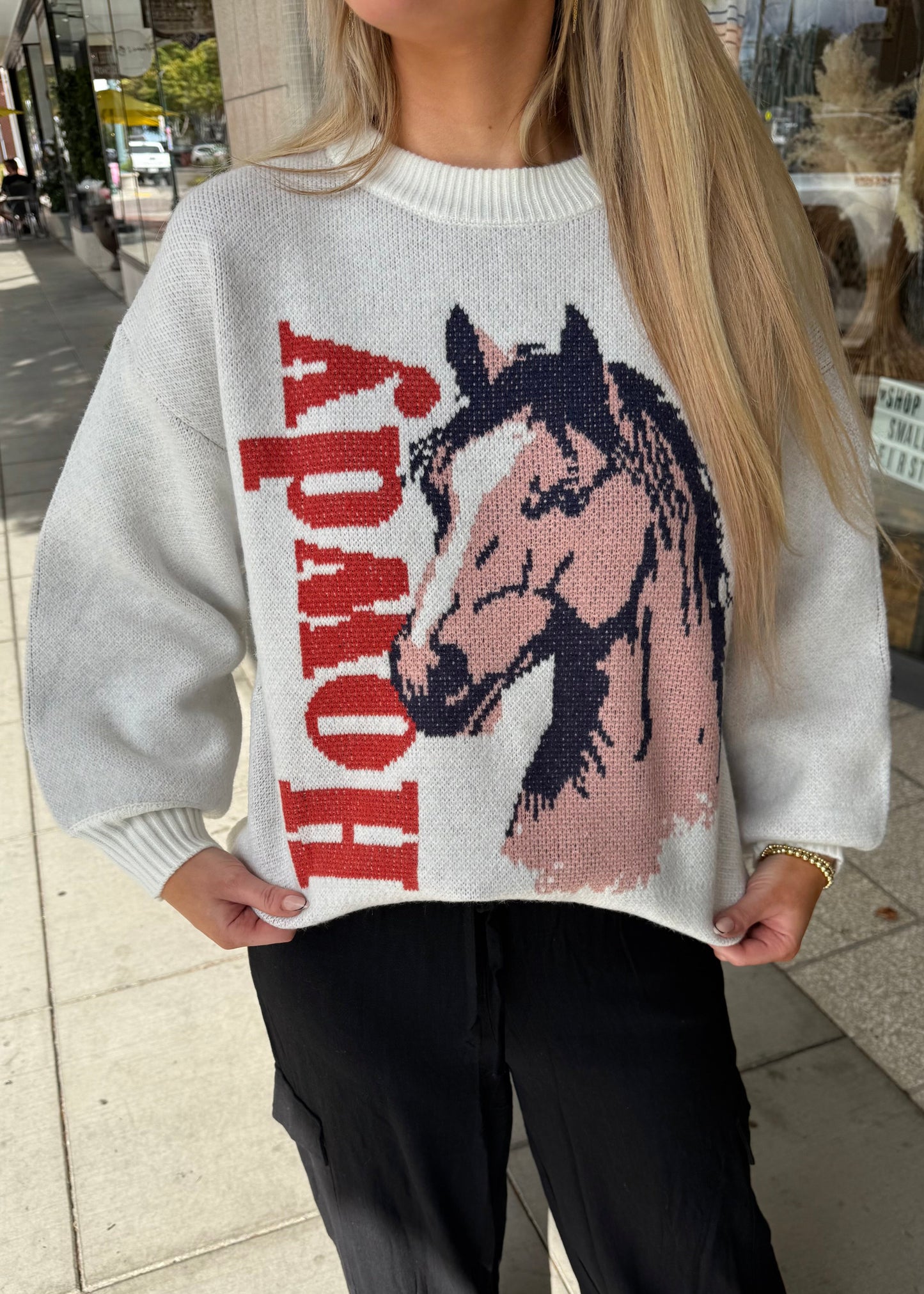 Girl Dangerous Howdy Horse Graphic Crewneck