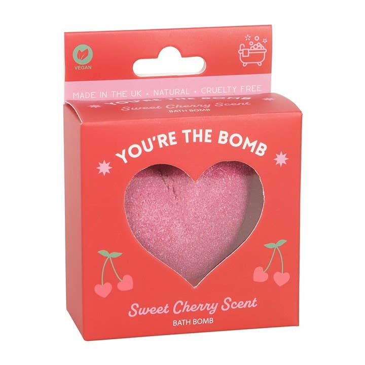 Something Different - You're the Bomb Cherry Heart Valentine's Day Bath Bomb