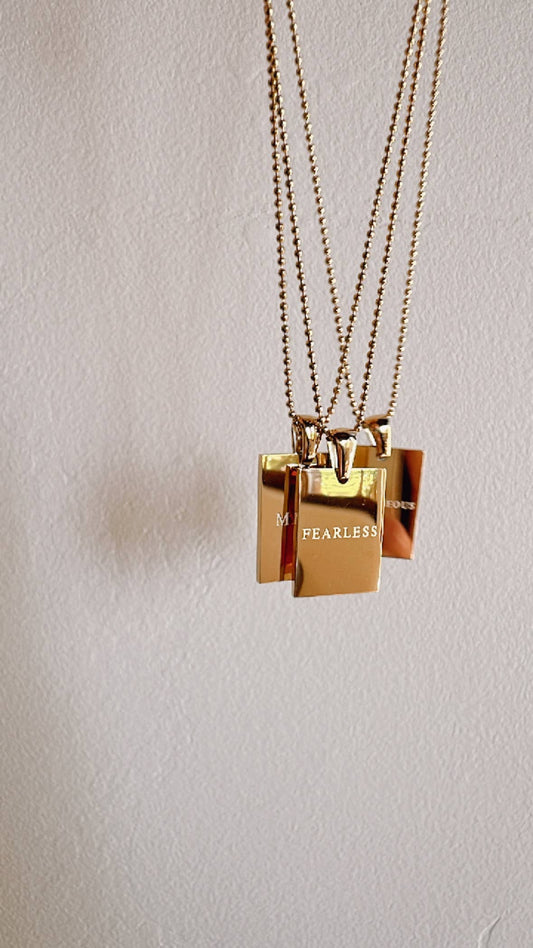 Mila + Stevie - "Fearless" Empowerment Necklace