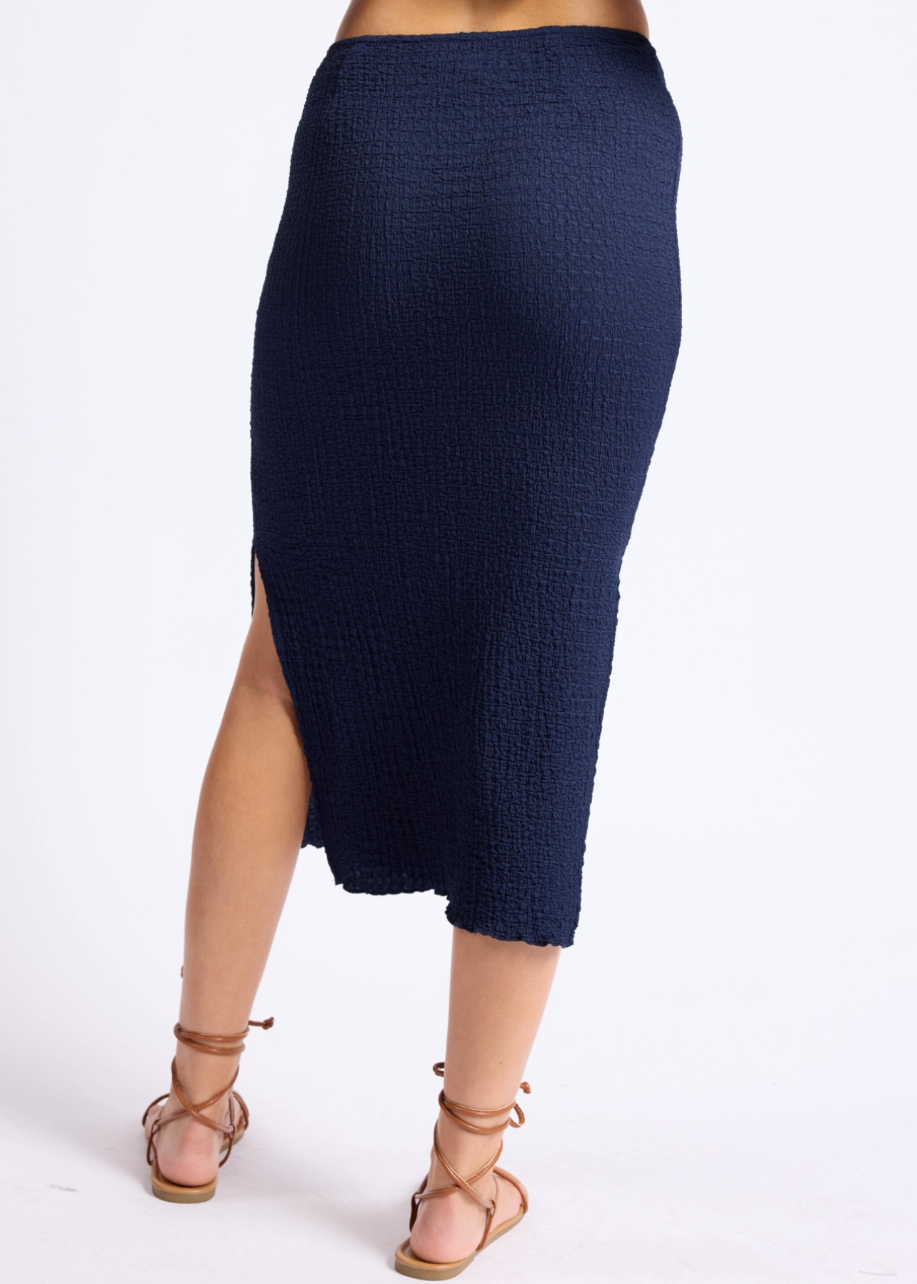 Sage the Label Lost Borders Midi Skirt - Navy