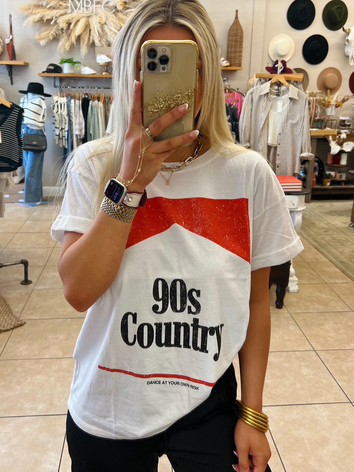 Girl Dangerous 90's Country Graphic Tee - White