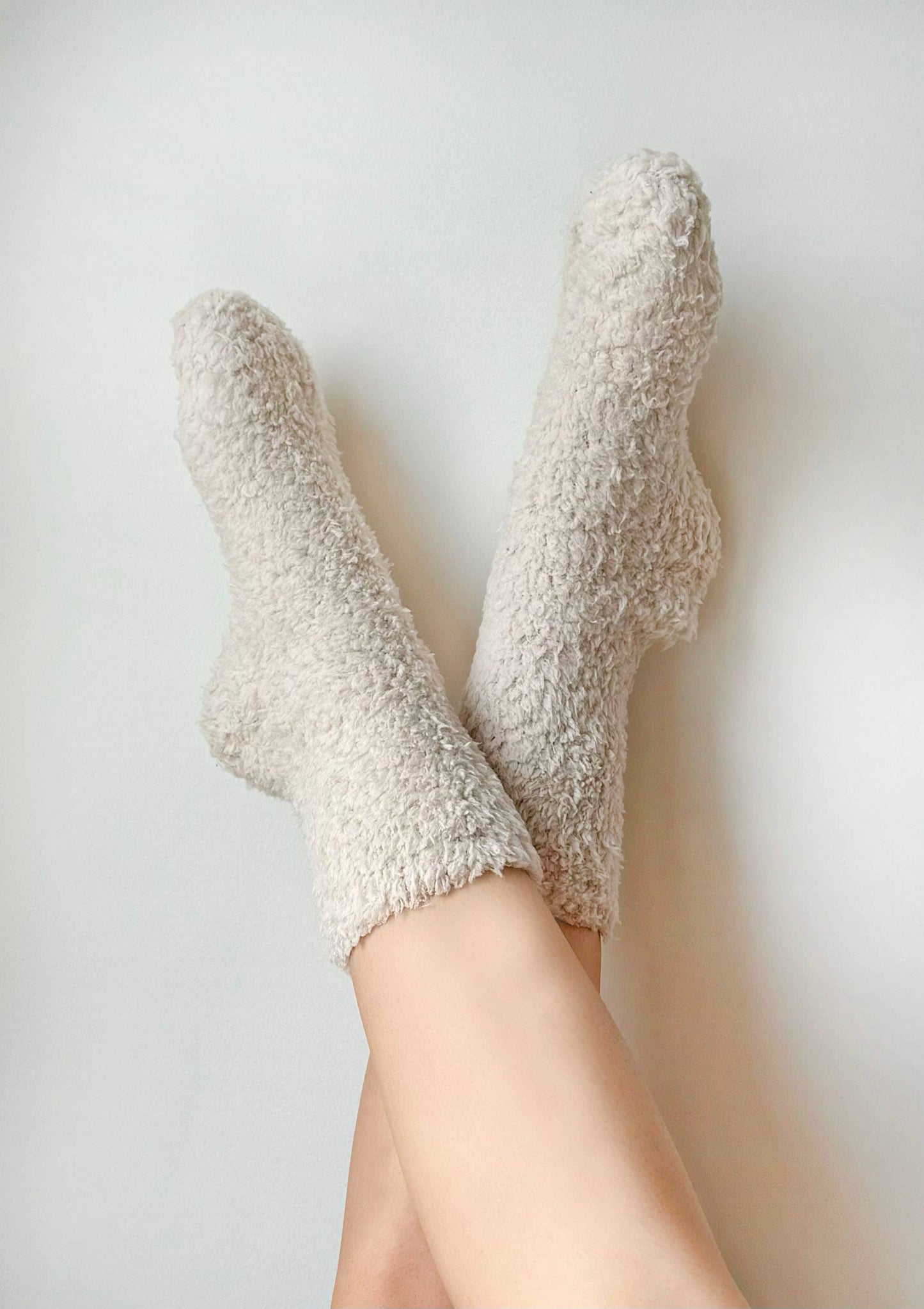 Whim and Whimsy Gift Co. - Women's Cozy Socks with Heart Charm: White