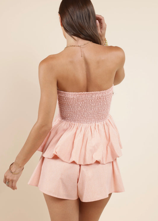 Sadie & Sage Create Memories Tube Top - Orange  Stripe