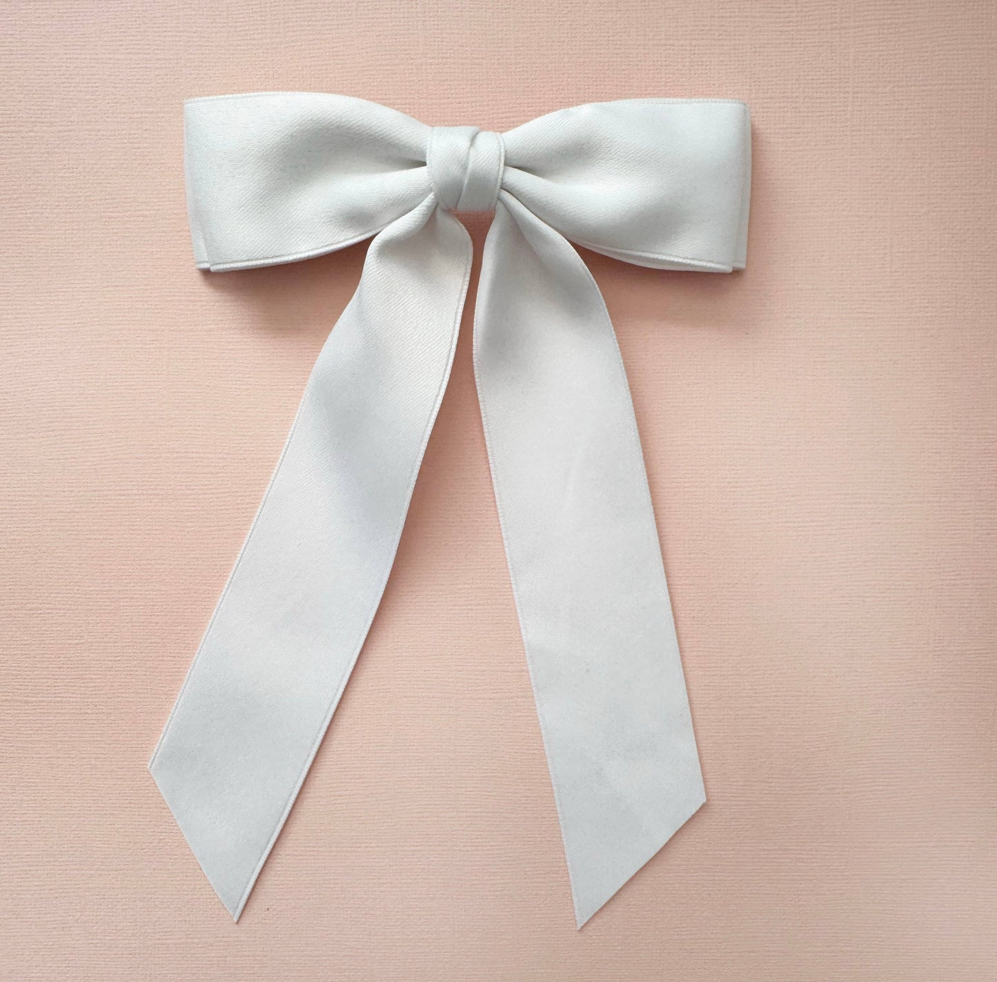 Whim and Whimsy Gift Co. - Ivory Bow Satin Double Bow with Clip