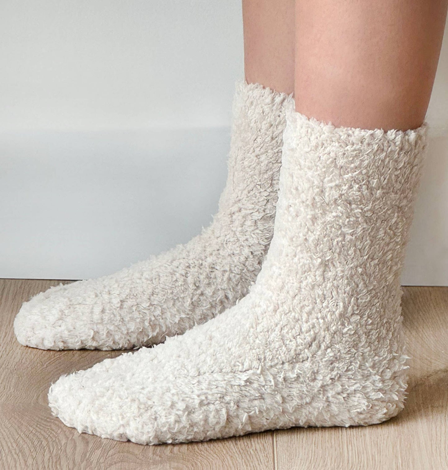 Whim and Whimsy Gift Co. - Women's Cozy Socks with Heart Charm: White