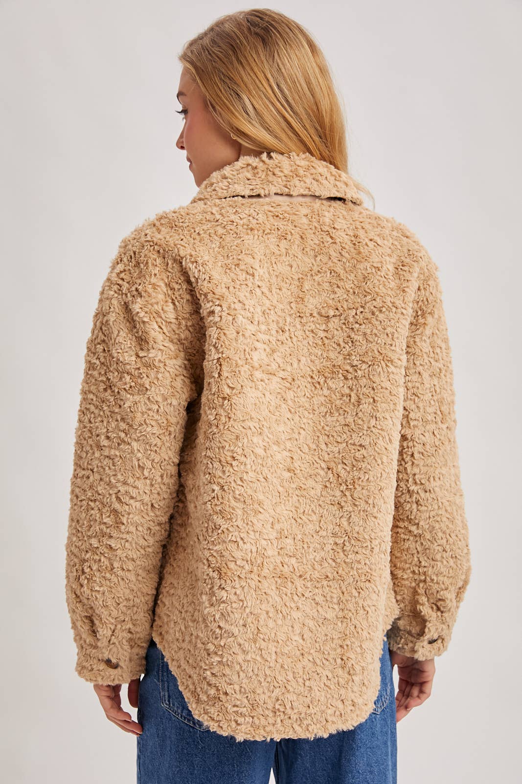 Bluivy - BOUCLE WOVEN JACKET: LATTE