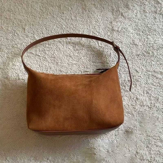 Dipped Shop - Vintage Suede Adjustable Shoulder Crossbody Bag