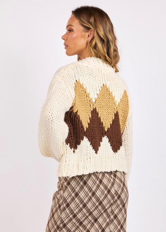 Sage the Label Celine Diamond Chunky Cardigan