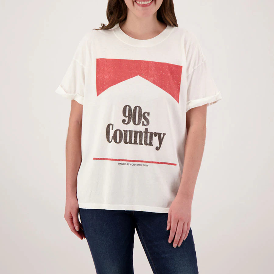 Girl Dangerous 90's Country Graphic Tee - White