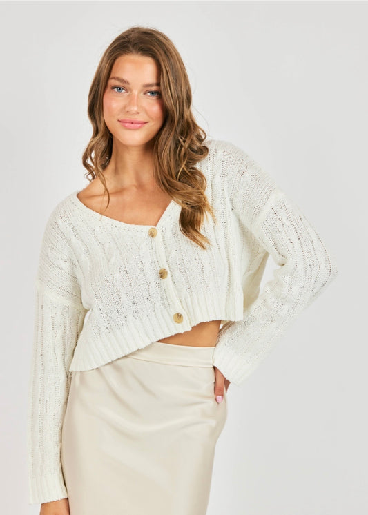 Sadie & Sage You & Me Cardigan - White