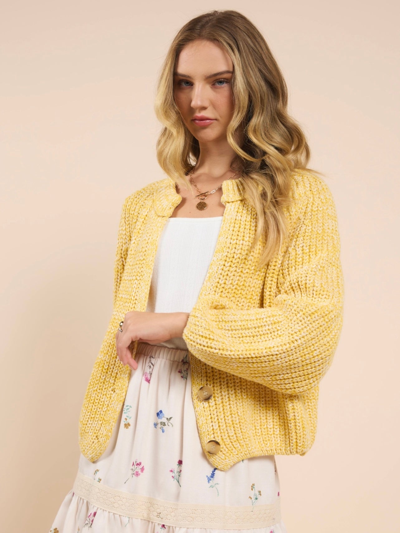 Sadie & Sage Sunroof Knit Cardigan - Yellow