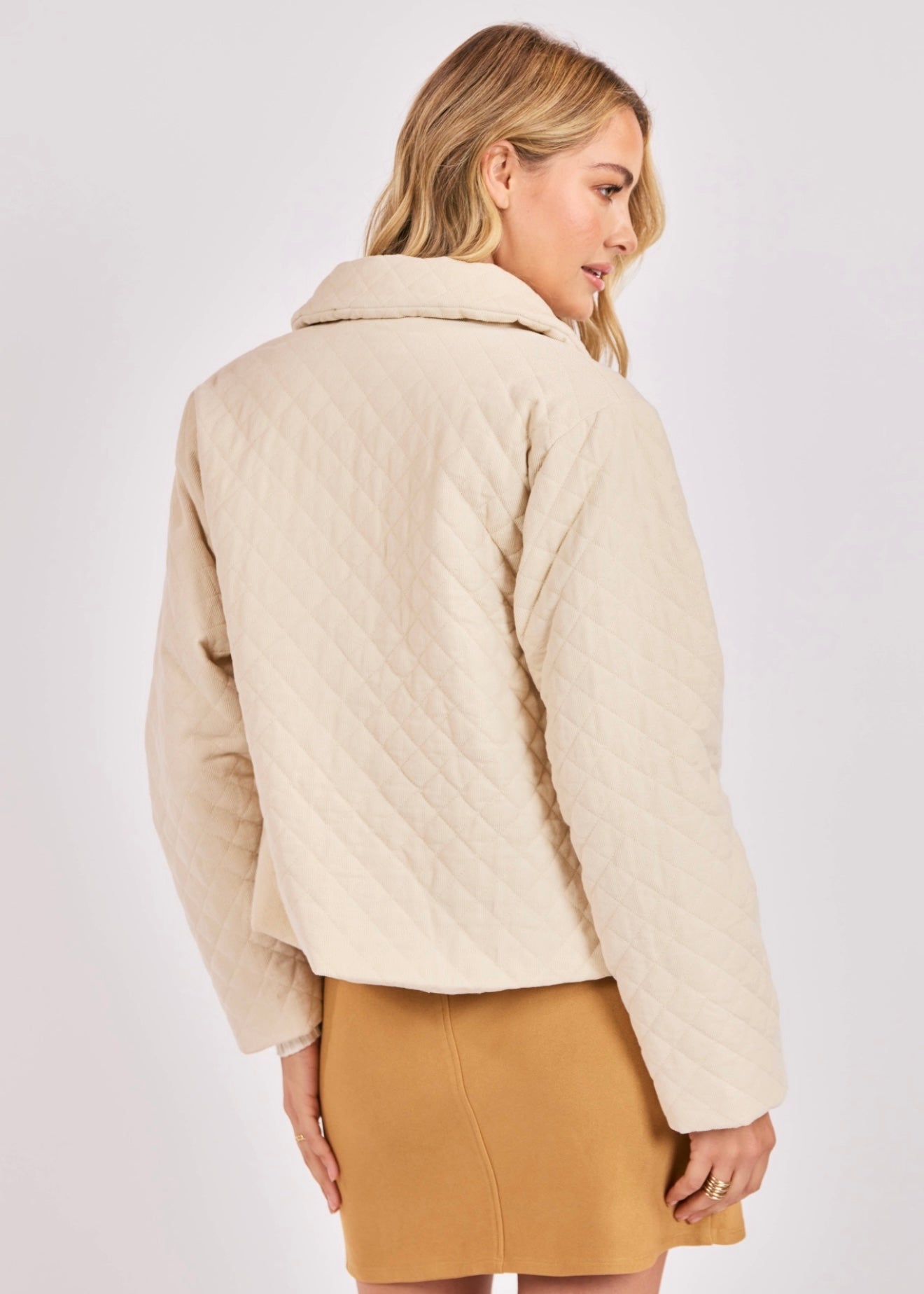 Sadie & Sage Chandler Quilted Jacket - Cream