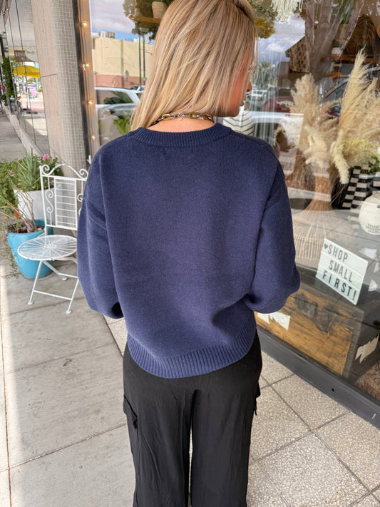 Girl Dangerous Have a Nice Day Oversized Sweater