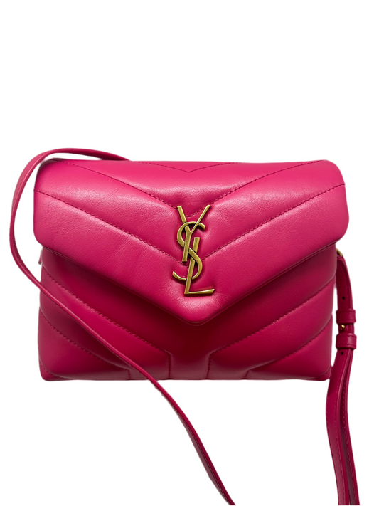 Saint Laurent YSL Toy Loulou Matelassé Bag - Pink