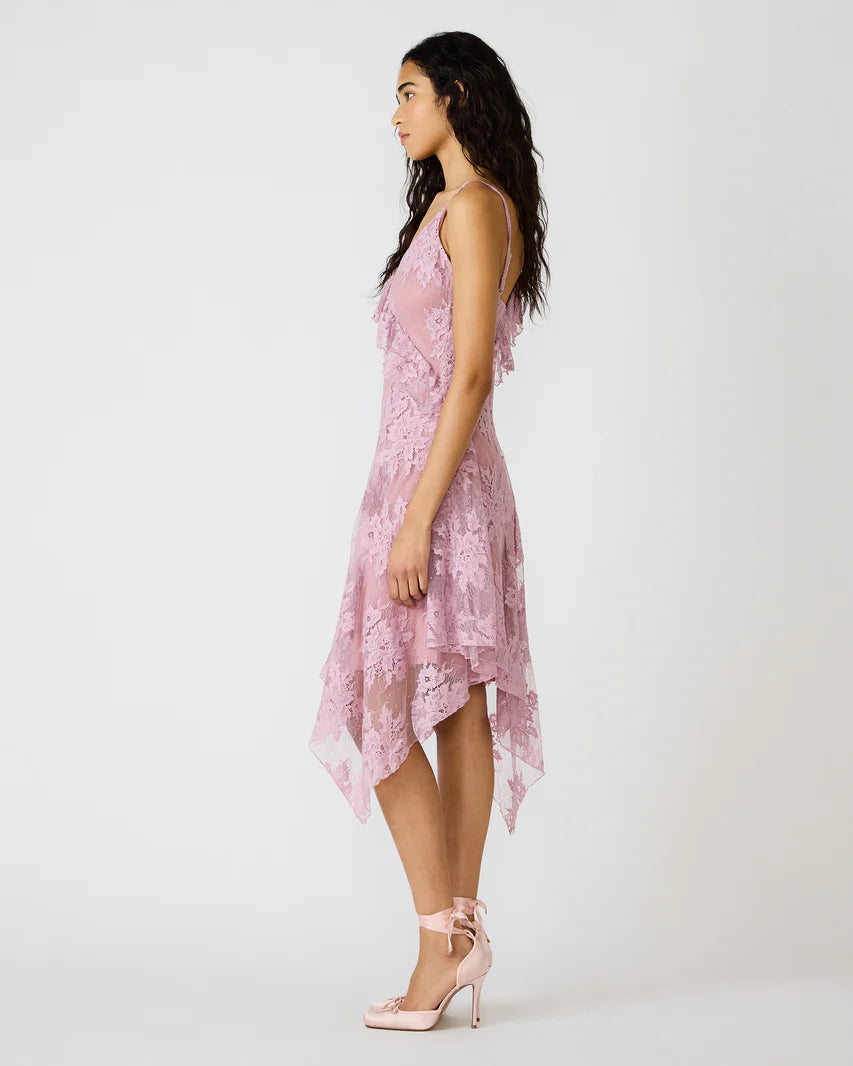 Steve Madden Dariella Lace Midi Dress - Lavender