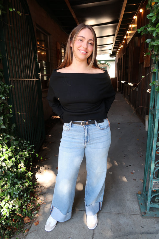 Hidden Nori Vintage Wide Leg Jean in Light Wash