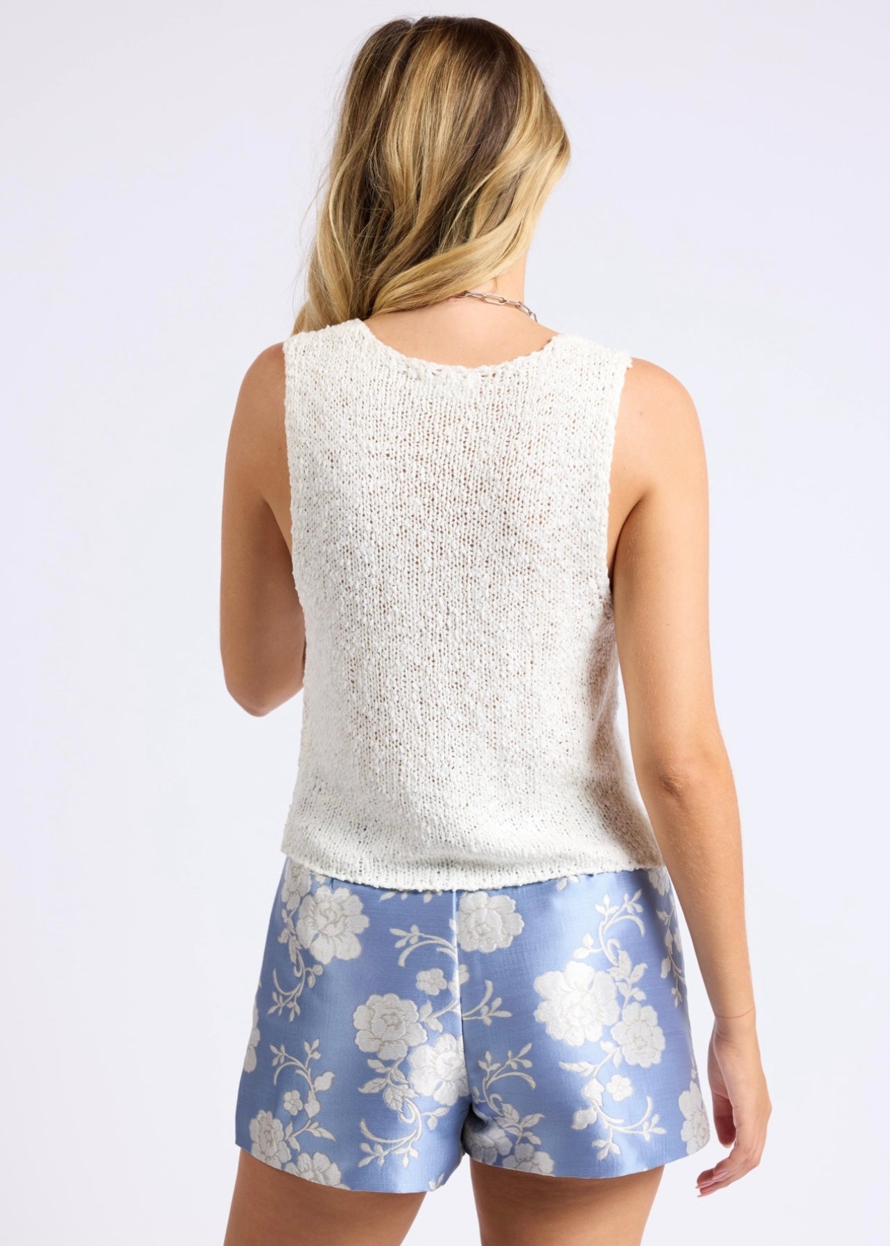 Sage the Label Travel Slow Knit Sweater Tank - Ivory