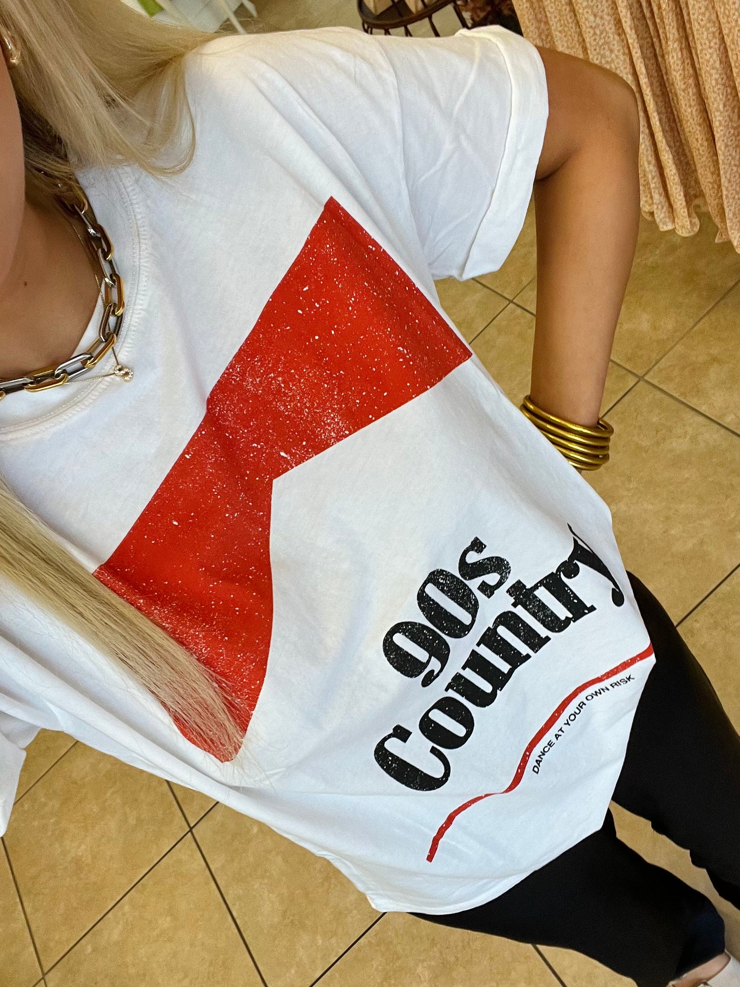 Girl Dangerous 90's Country Graphic Tee - White