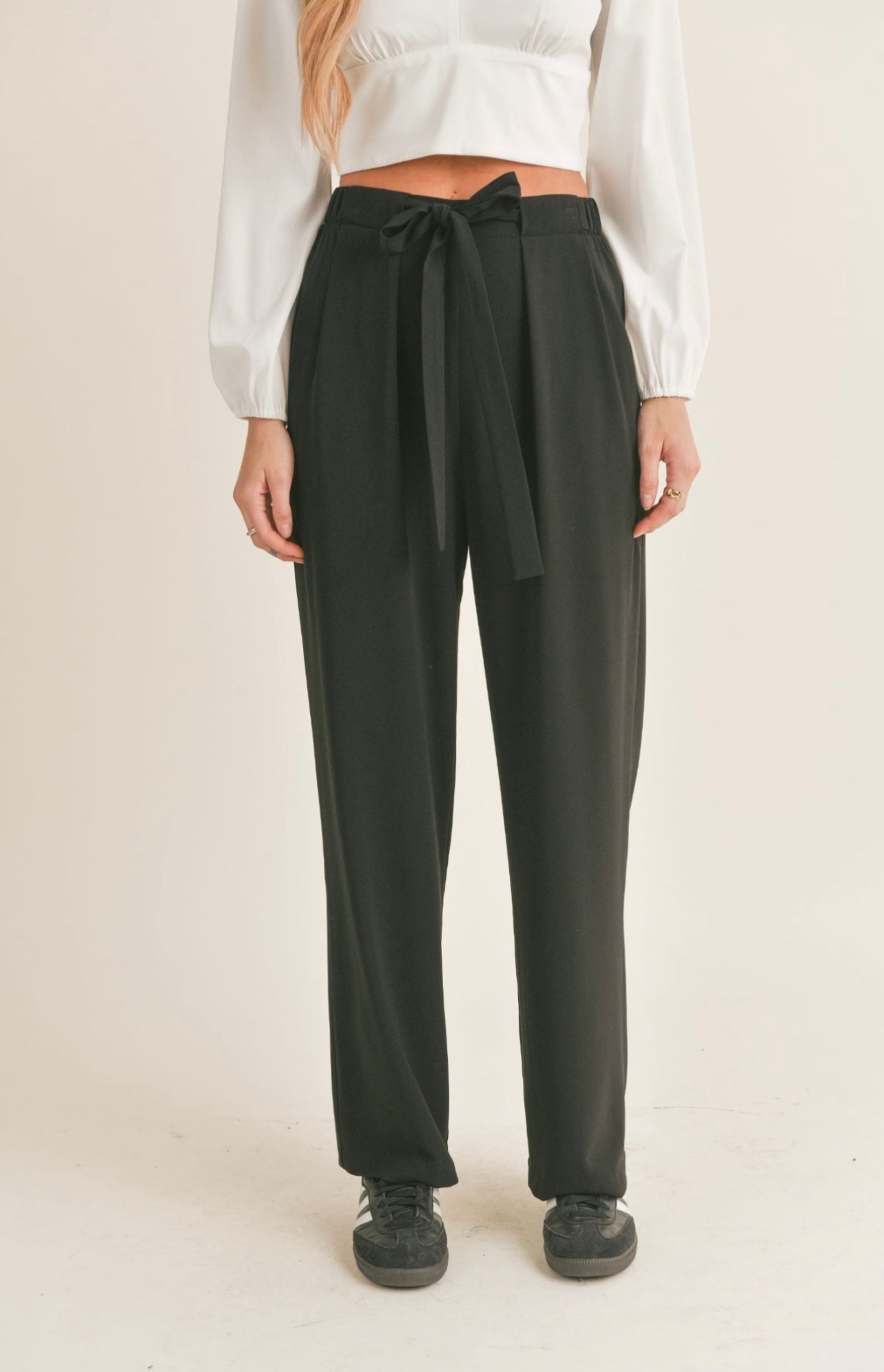 Sage the Label New Rules Wide Leg with Waist Ties Pants