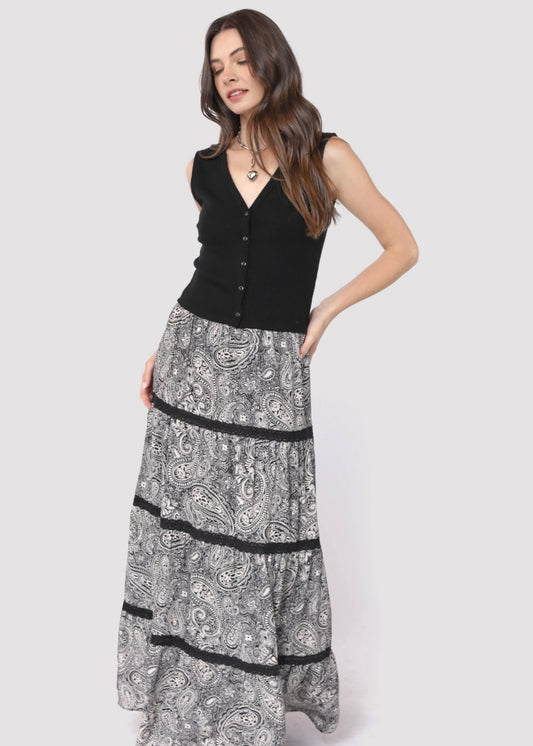 Sadie & Sage Never Better Buttoned Sleeveless Top