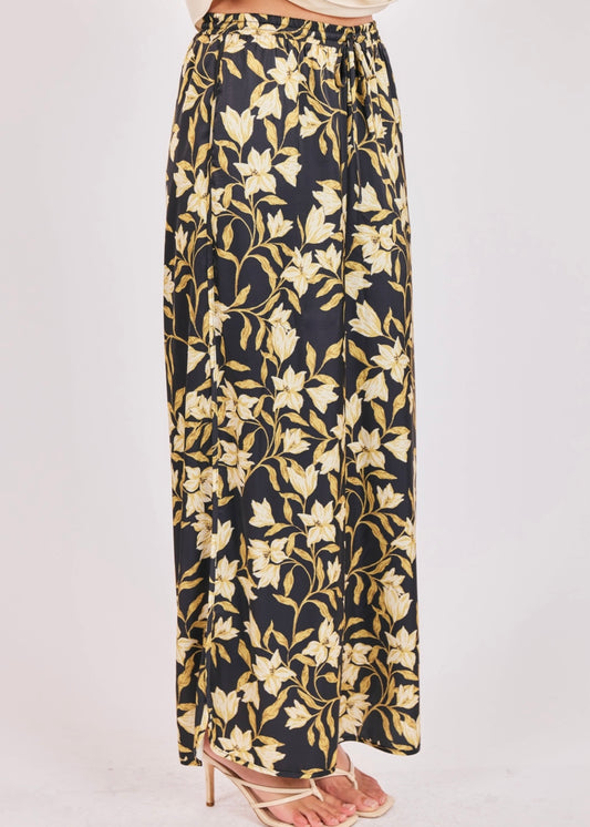 Sadie & Sage Gala Satin Floral Pants