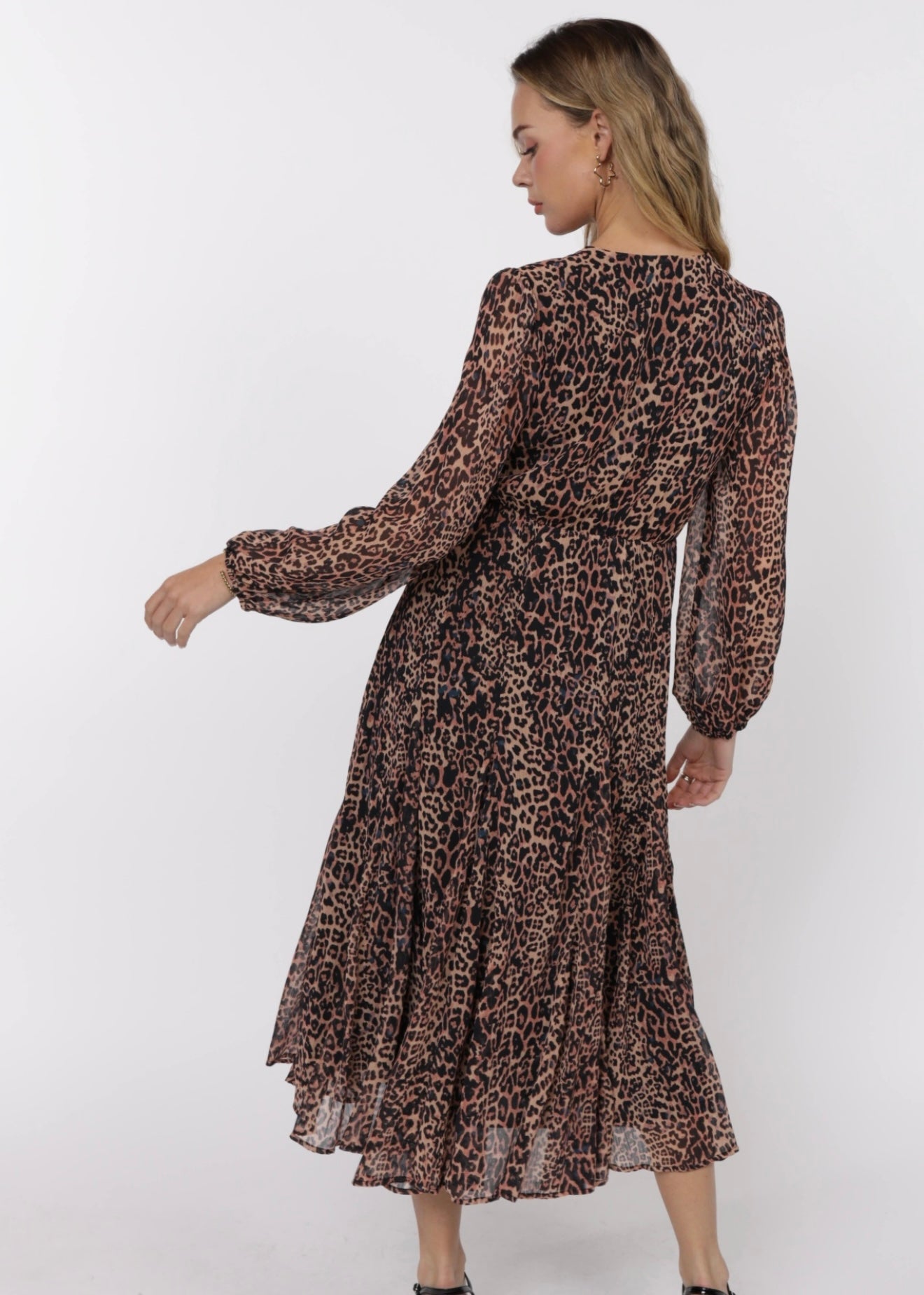 Sage the Label Wild Dreams Tie Front Godet Midi Dress