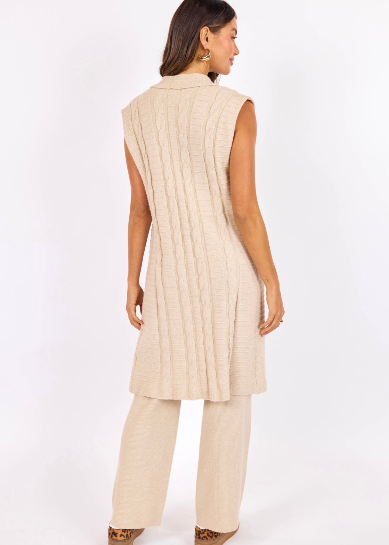 Sage the Label Wake Up Sweater Vest - Beige