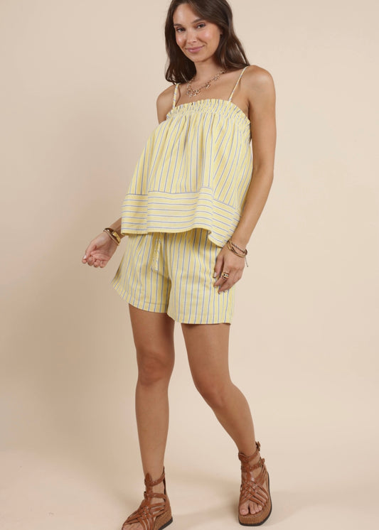 Sadie & Sage Paradise Found Shorts - Yellow Multi