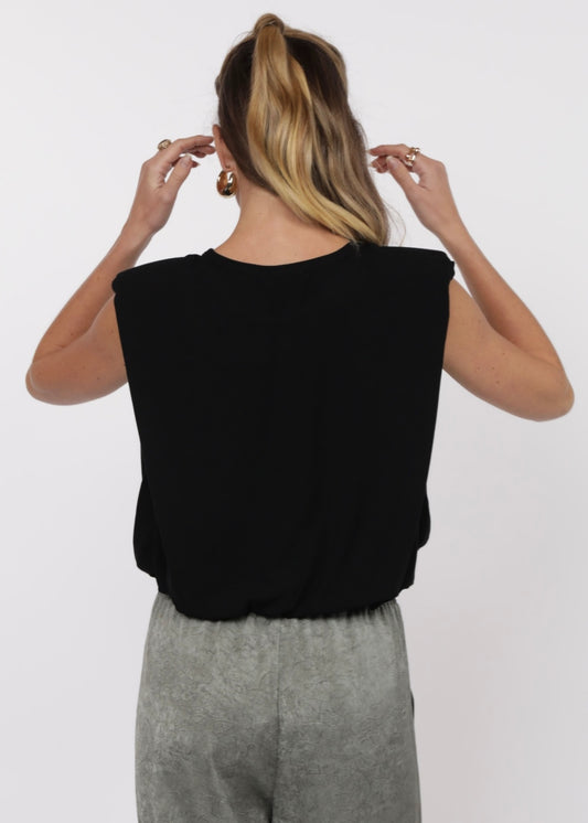 Sage the Label So into You Knit Shoulder Pad Top
