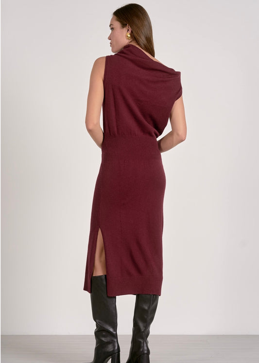 Elan Sweater Dress - Plum