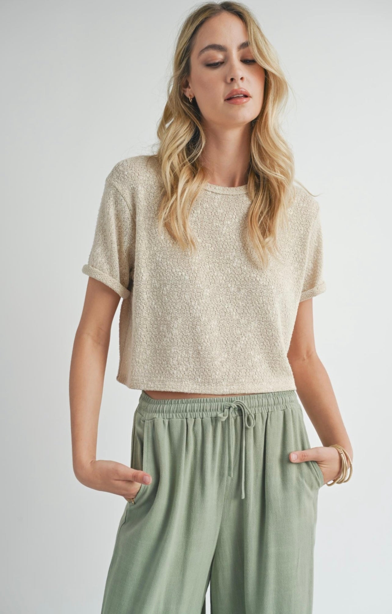 Sadie & Sage Core Memory Top - Cream