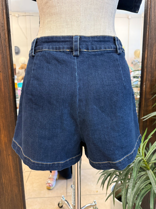 Needii Paperbag Denim Shorts