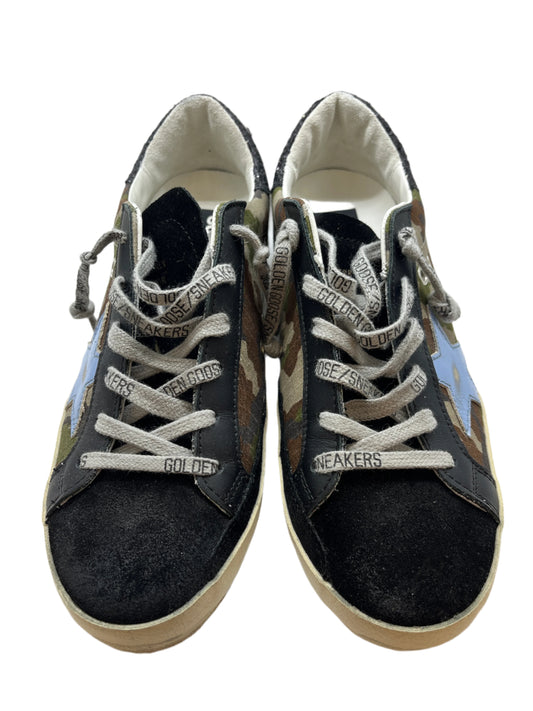 Golden Goose Green Camouflage Rip Stop Sneaker Size 38