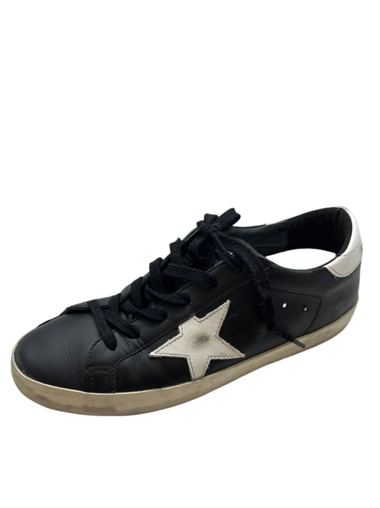 Golden Goose Super-Star Black Leather Sneaker Size 39