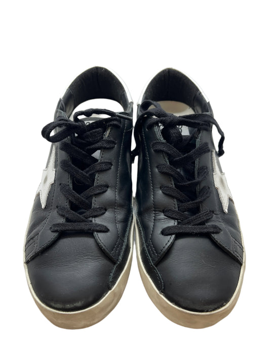 Golden Goose Super-Star Black Leather Sneaker Size 39