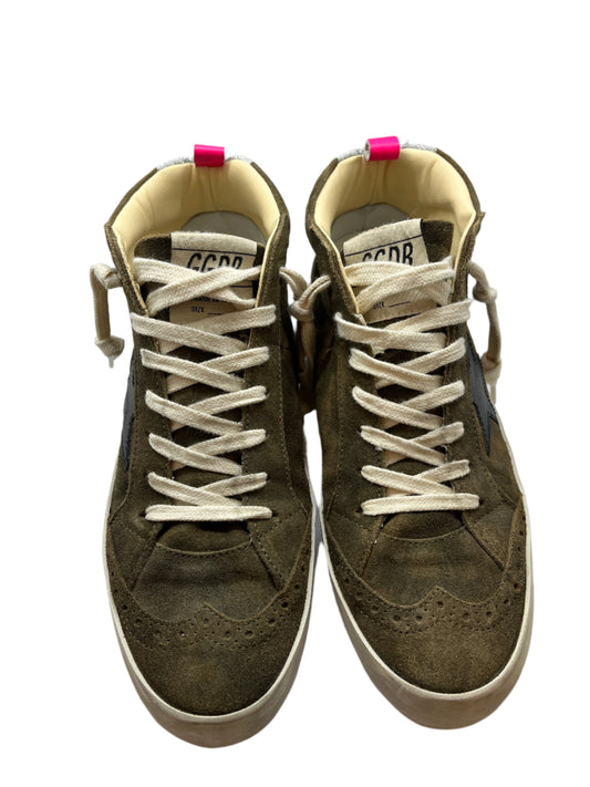 Golden Goose Mid Star Green Suede Sneakers Size 38