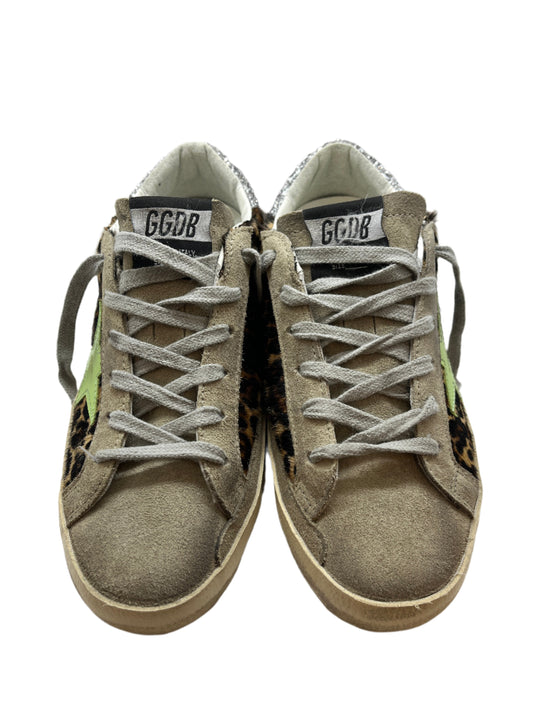 Golden Goose Suede and Cheetah Print Super Star Sneakers Size 37