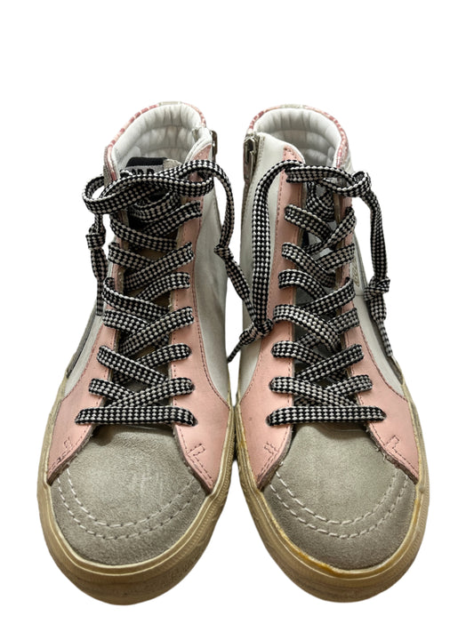 Golden Goose Pink Croc Slide Classic High Top Sneaker Size 38