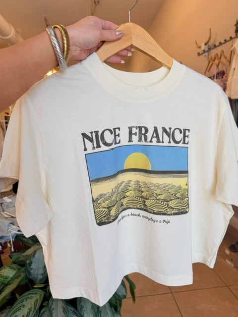 Girl Dangerous Nice France Tee - Off White