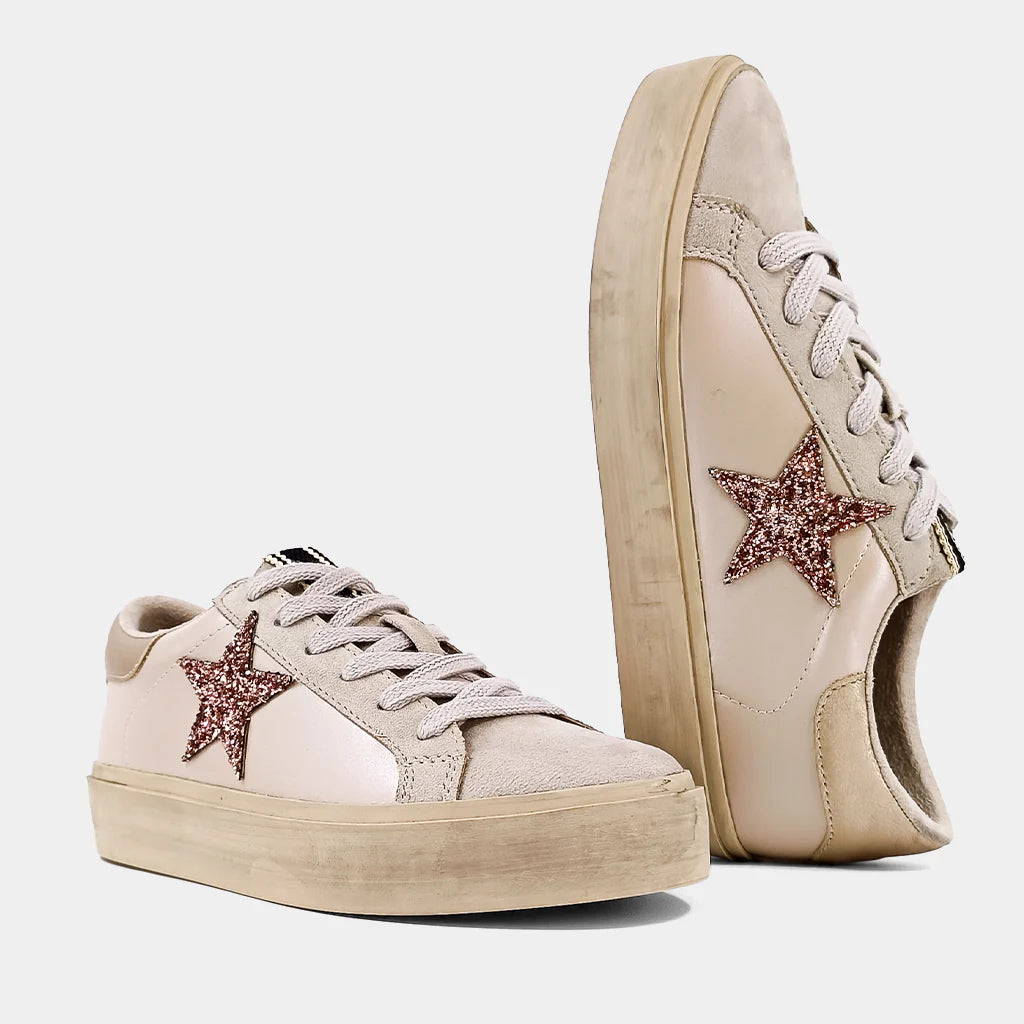 Shu Shop Reba Glitter Sneaker - Pink/Sliver