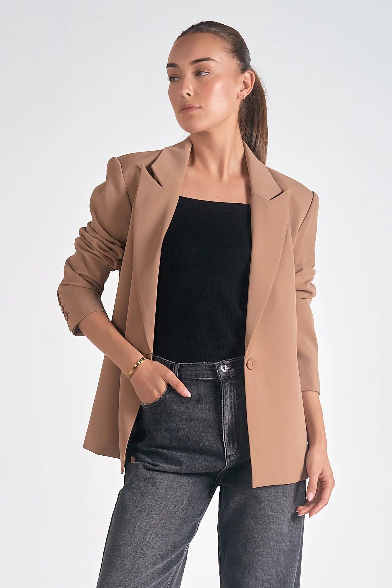 Elan Tilda Blazer - Tan