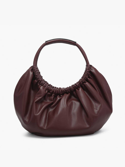 Jen & Co. - Lena Ruched Shoulder Bag w/ Round Handle