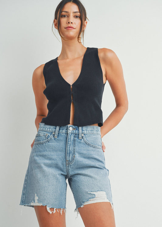 JBD Slightly Distressed Walking Short - Light Denim Wash