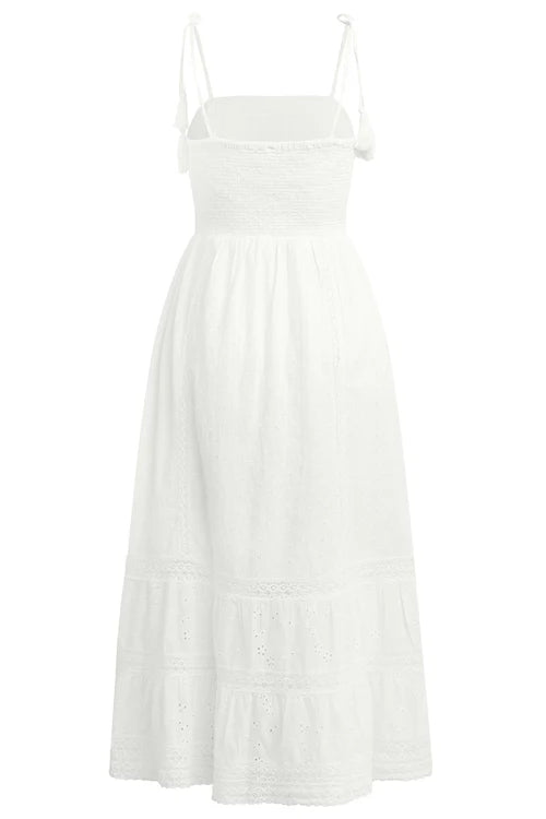 Bila 77 Alberni Eyelet White Dress