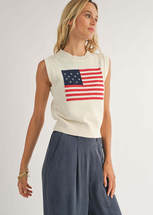 Sadie & Sage American Dream Flag Sweater Tank