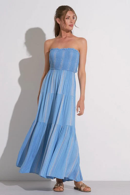 Elan Aria Strapless Maxi Dress