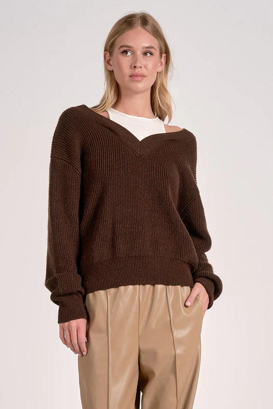 Elan Ashtin Sweater - Brown